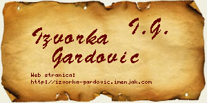 Izvorka Gardović vizit kartica
